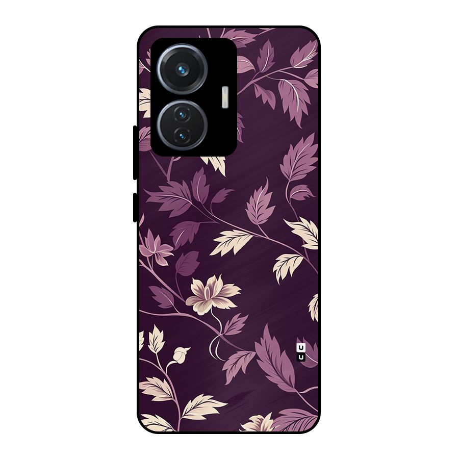 Traditional Florals Metal Back Case for iQOO Z6 44W