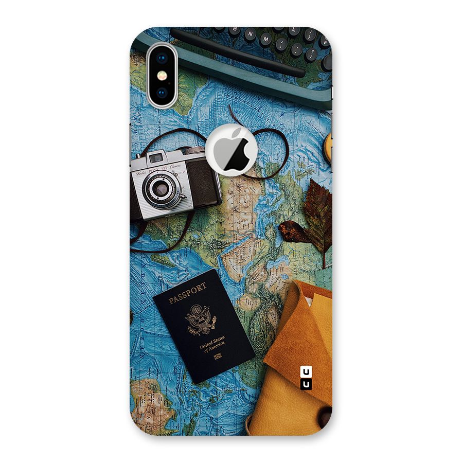 Travel Essentials Back Case for iPhone X Logo Cut