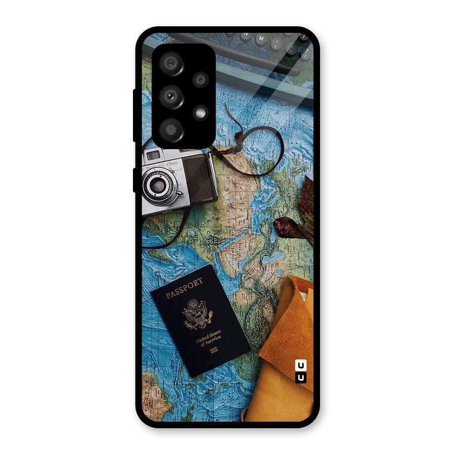 Travel Essentials Glass Back Case for Galaxy A32