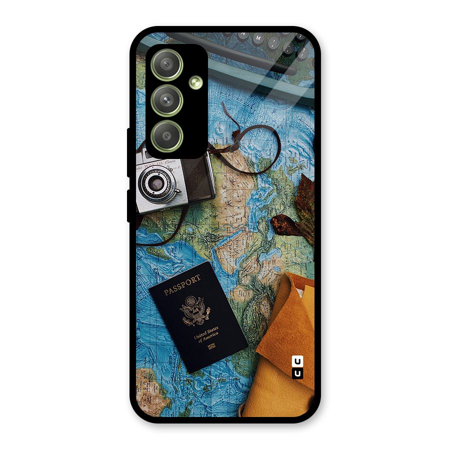 Travel Essentials Glass Back Case for Galaxy A54