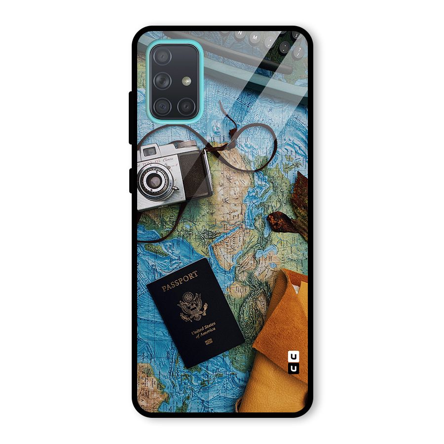Travel Essentials Glass Back Case for Galaxy A71
