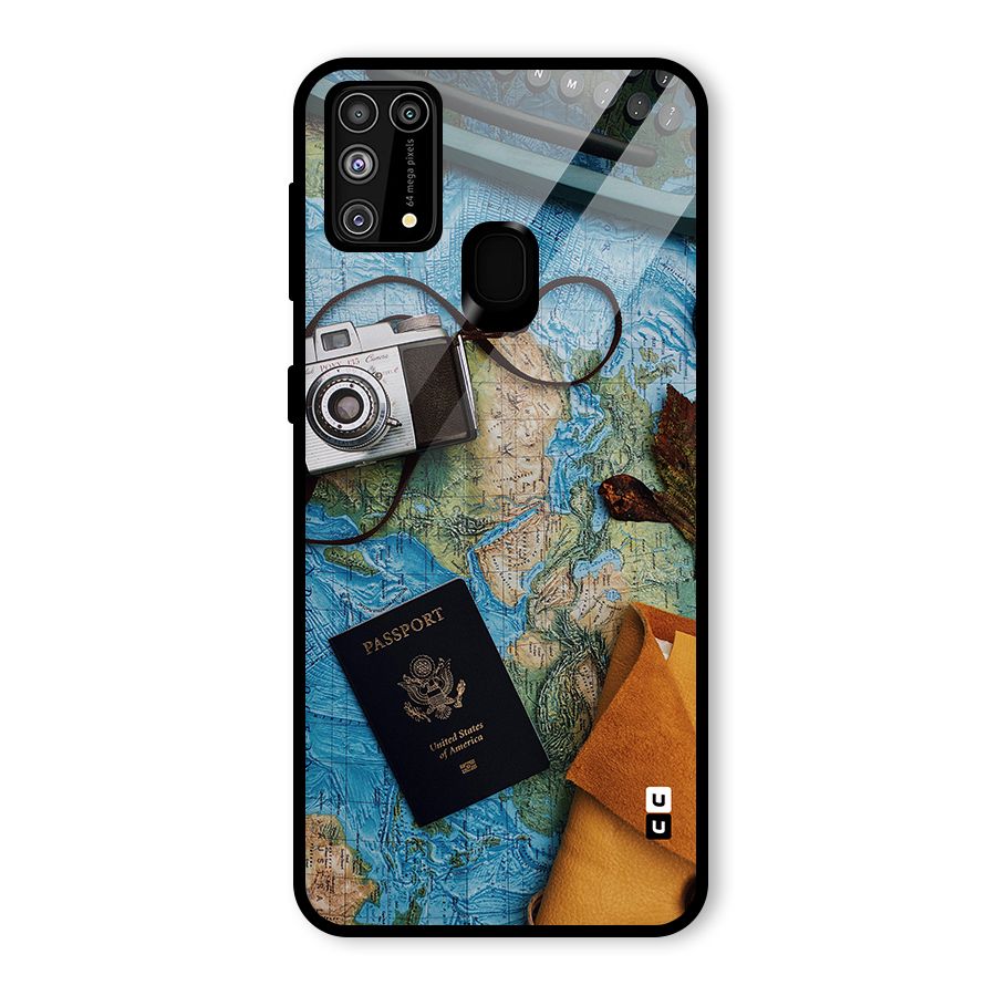 Travel Essentials Glass Back Case for Galaxy F41