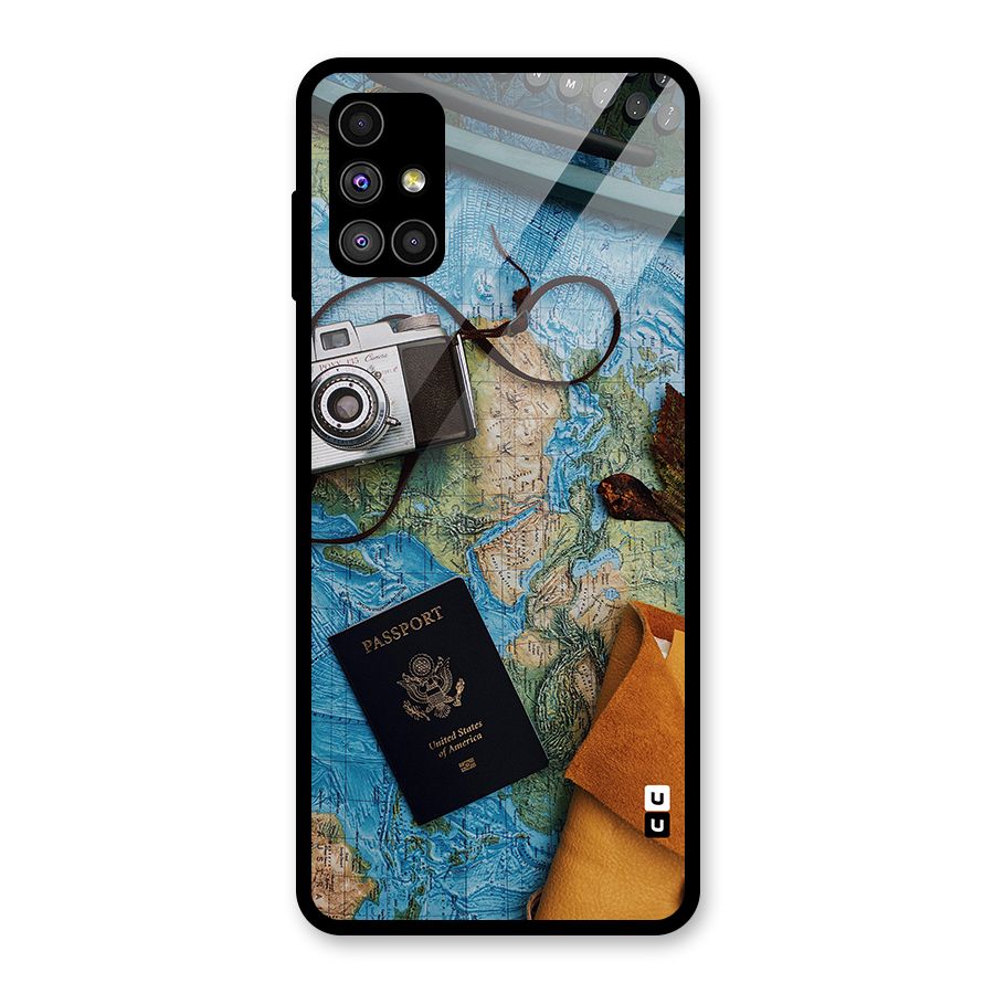 Travel Essentials Glass Back Case for Galaxy M51