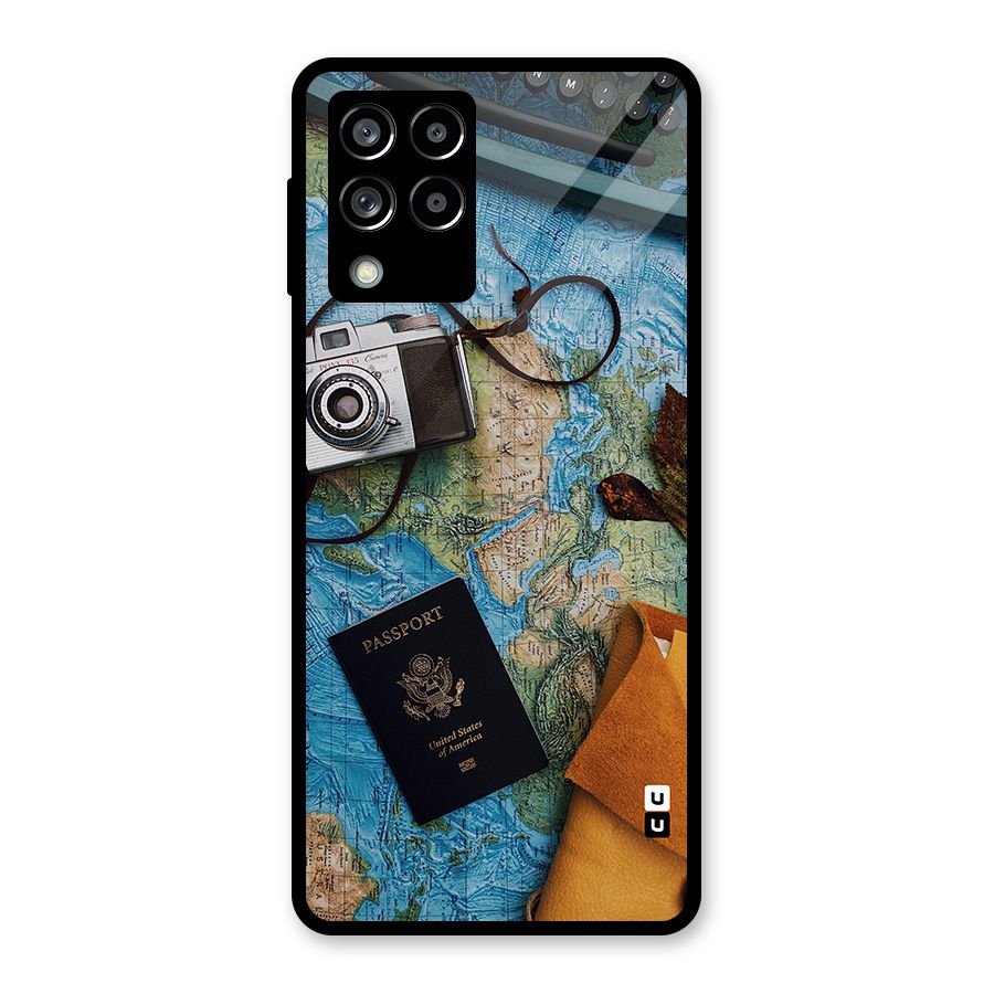 Travel Essentials Glass Back Case for Galaxy M53 5G