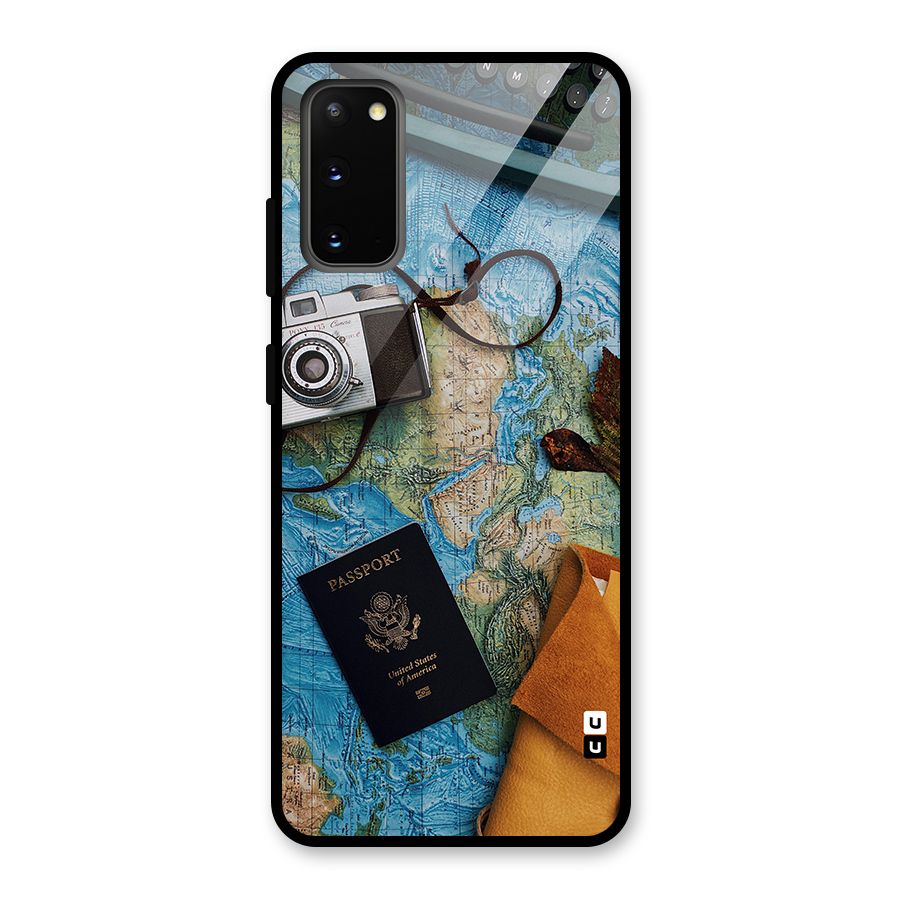 Travel Essentials Glass Back Case for Galaxy S20