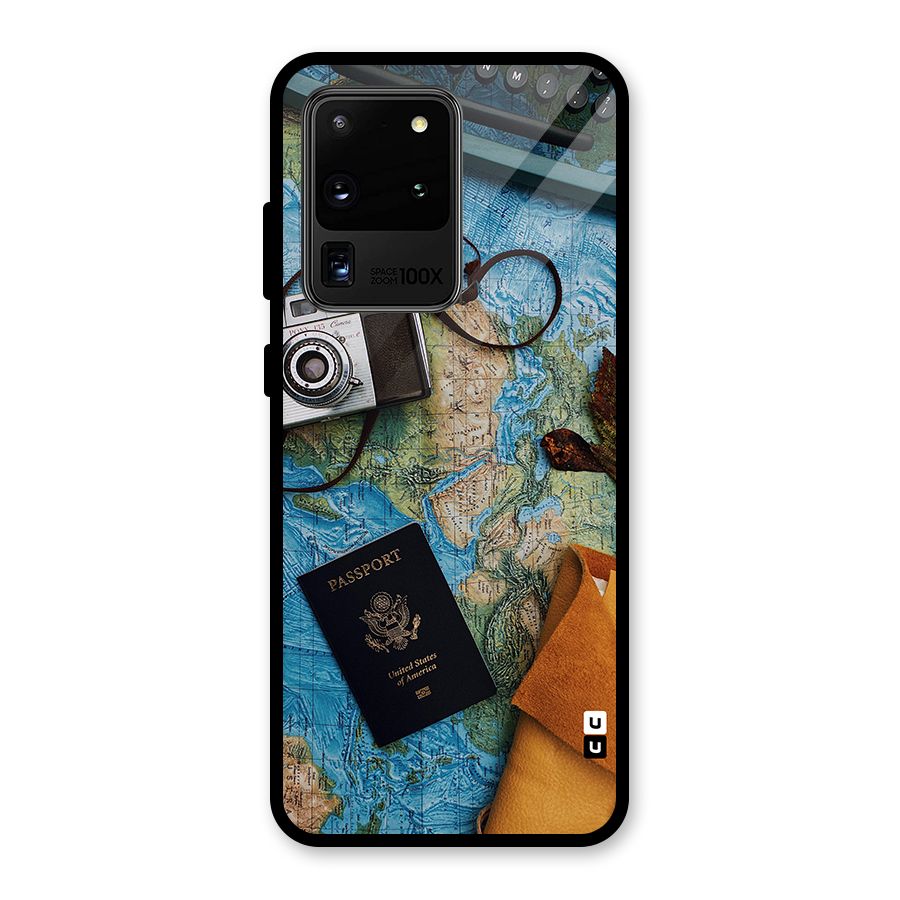 Travel Essentials Glass Back Case for Galaxy S20 Ultra