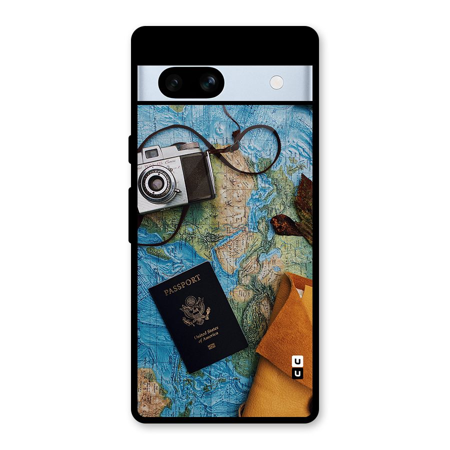 Travel Essentials Glass Back Case for Google Pixel 7a