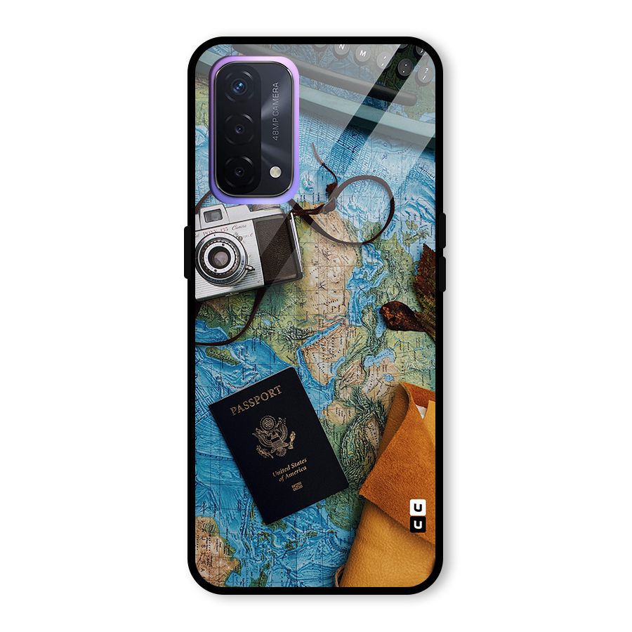Travel Essentials Glass Back Case for Oppo A74 5G