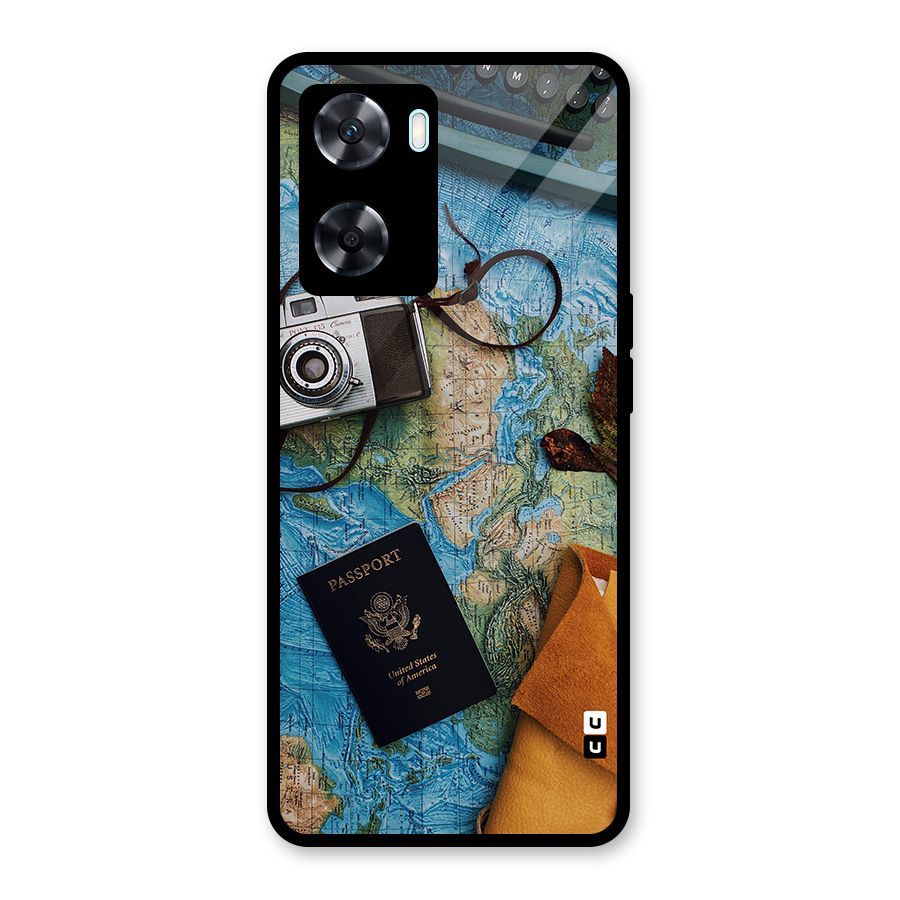 Travel Essentials Glass Back Case for Oppo A77s