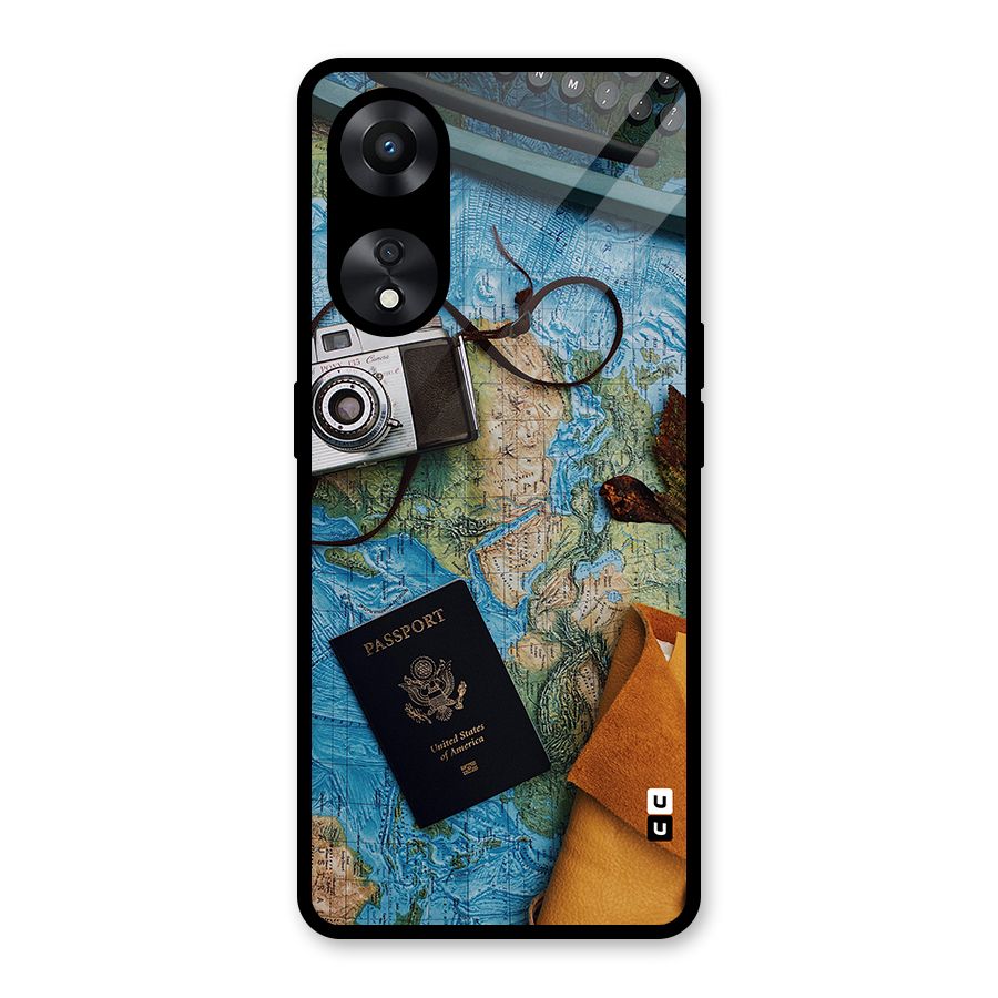 Travel Essentials Glass Back Case for Oppo A78