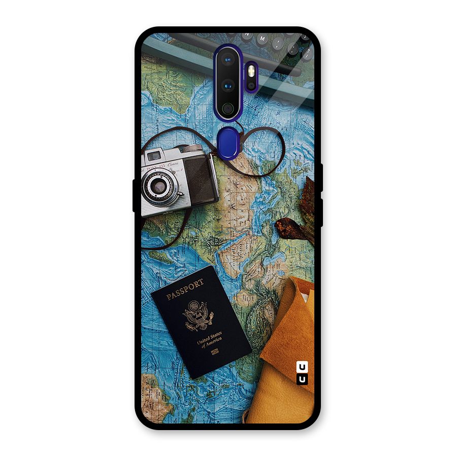 Travel Essentials Glass Back Case for Oppo A9 (2020)