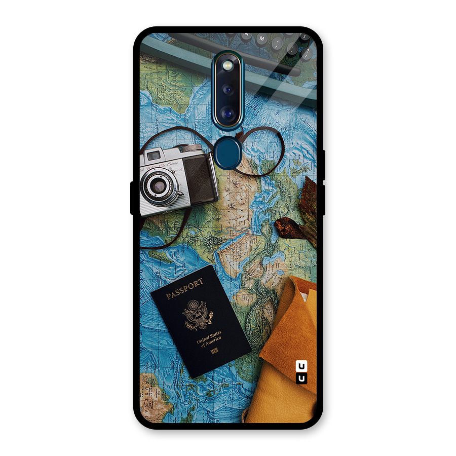 Travel Essentials Glass Back Case for Oppo F11 Pro