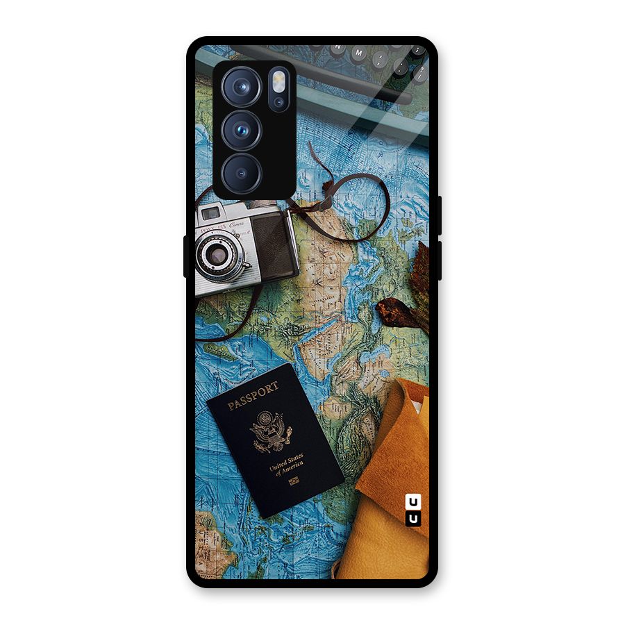 Travel Essentials Glass Back Case for Oppo Reno6 Pro 5G