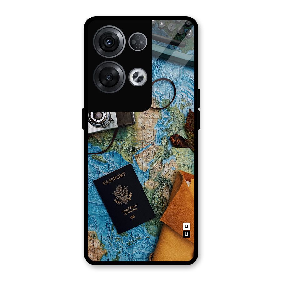 Travel Essentials Glass Back Case for Oppo Reno8 Pro 5G