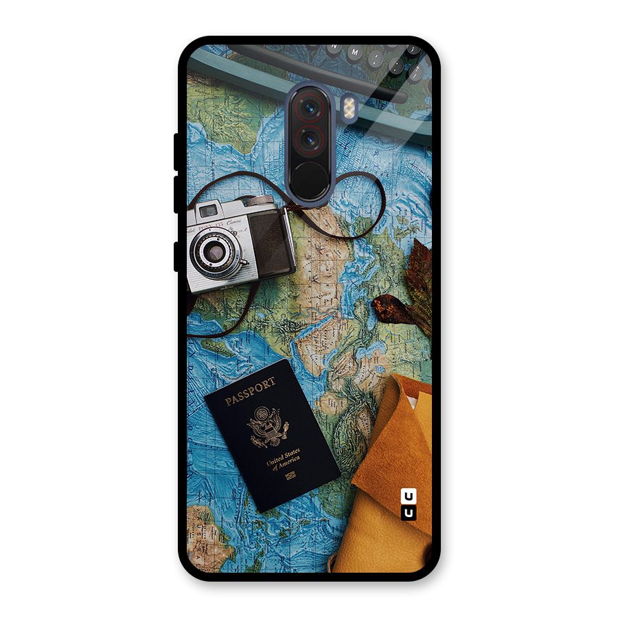 Travel Essentials Glass Back Case for Poco F1