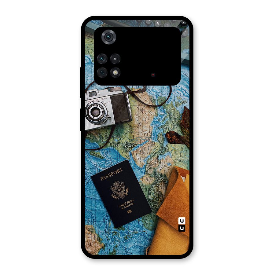 Travel Essentials Glass Back Case for Poco M4 Pro 4G