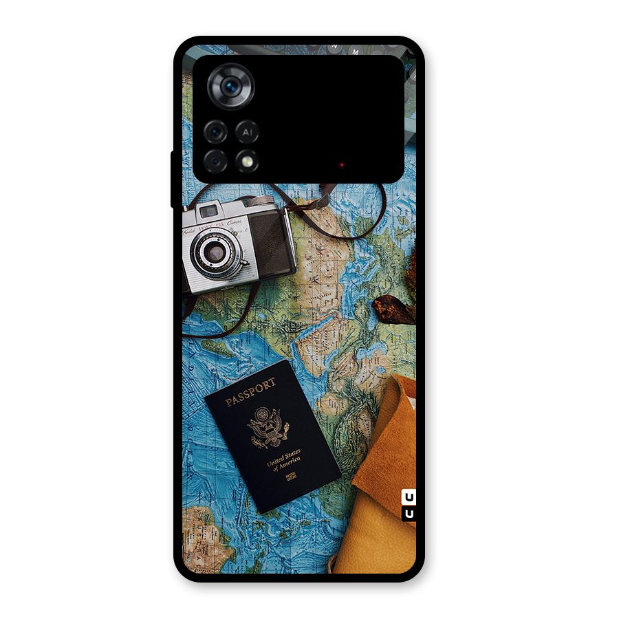 Travel Essentials Glass Back Case for Poco X4 Pro 5G