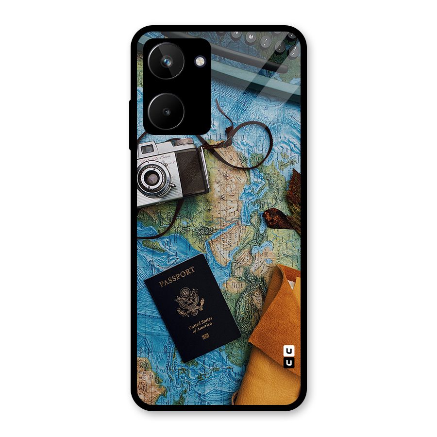 Travel Essentials Glass Back Case for Realme 10