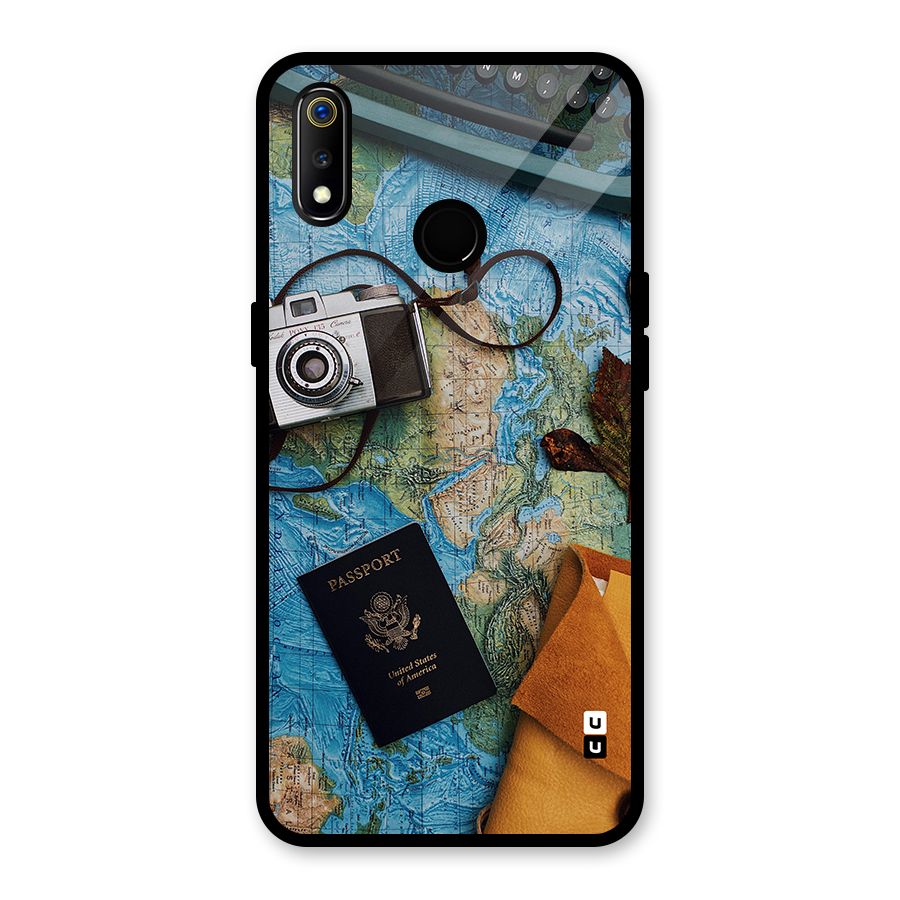 Travel Essentials Glass Back Case for Realme 3i