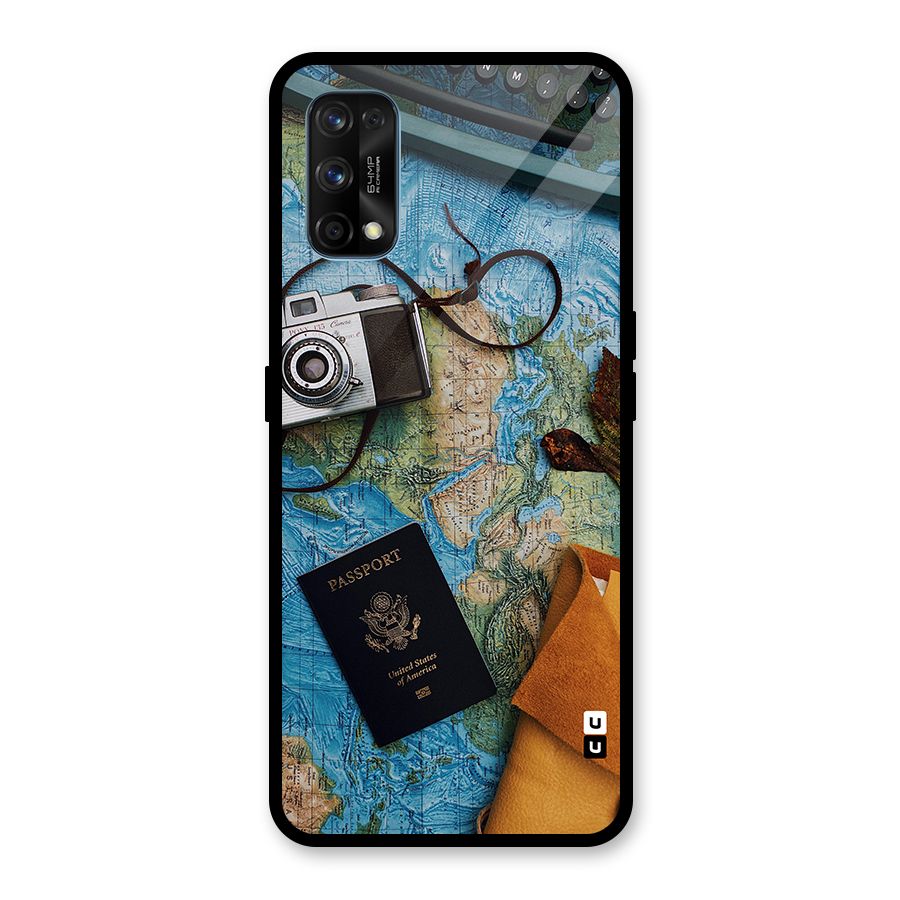Travel Essentials Glass Back Case for Realme 7 Pro