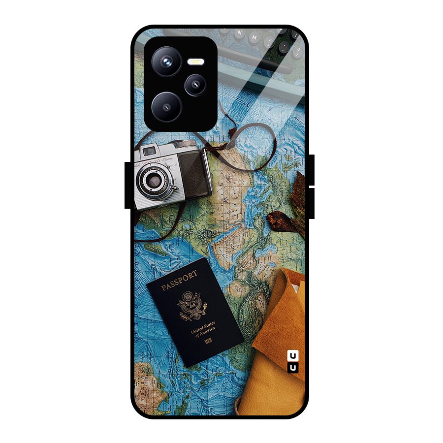 Travel Essentials Glass Back Case for Realme C35
