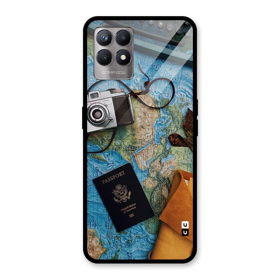 Travel Essentials Glass Back Case for Realme Narzo 50