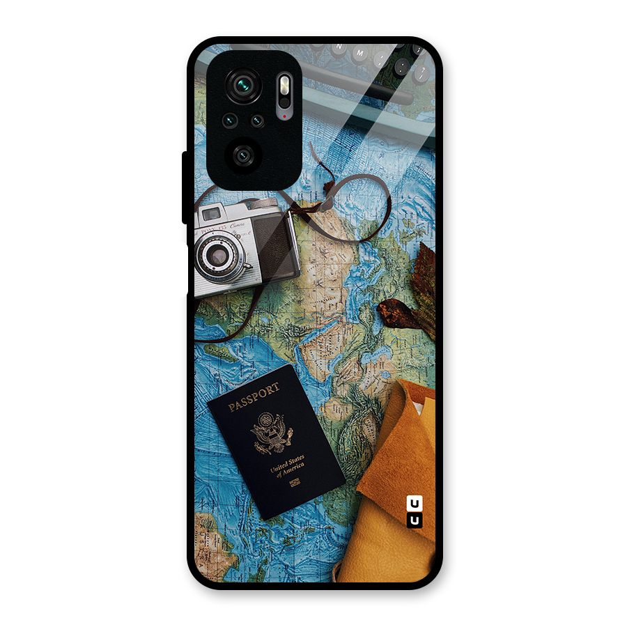 Travel Essentials Glass Back Case for Redmi Note 10S