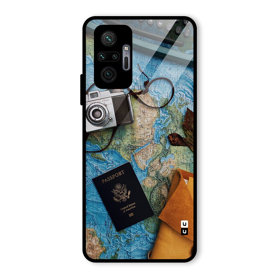 Travel Essentials Glass Back Case for Redmi Note 10 Pro Max