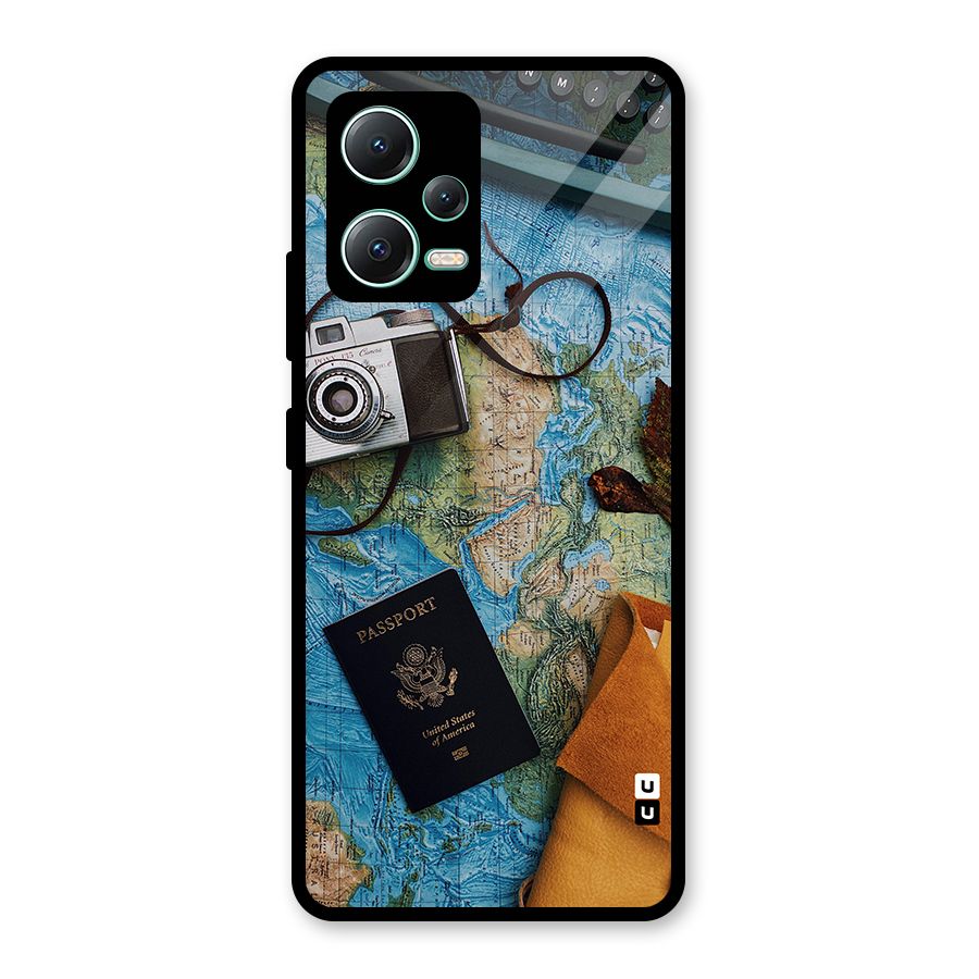 Travel Essentials Glass Back Case for Redmi Note 12 5G