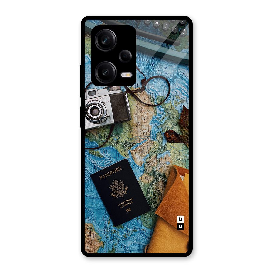 Travel Essentials Glass Back Case for Redmi Note 12 Pro