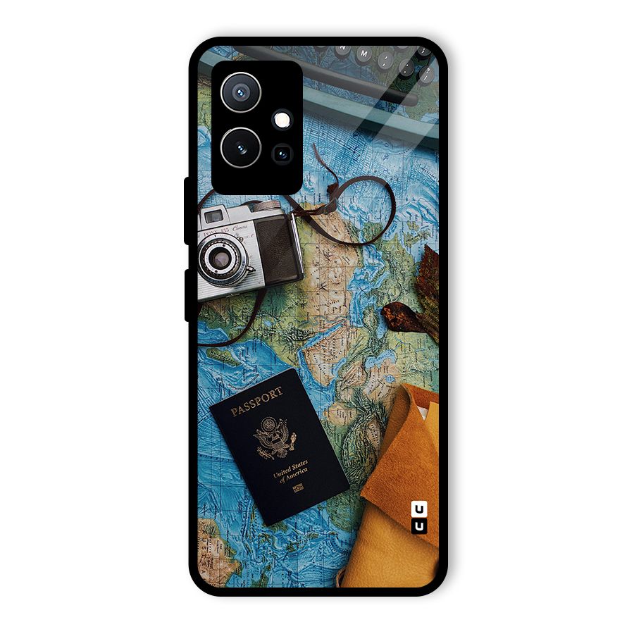 Travel Essentials Glass Back Case for Vivo T1 5G