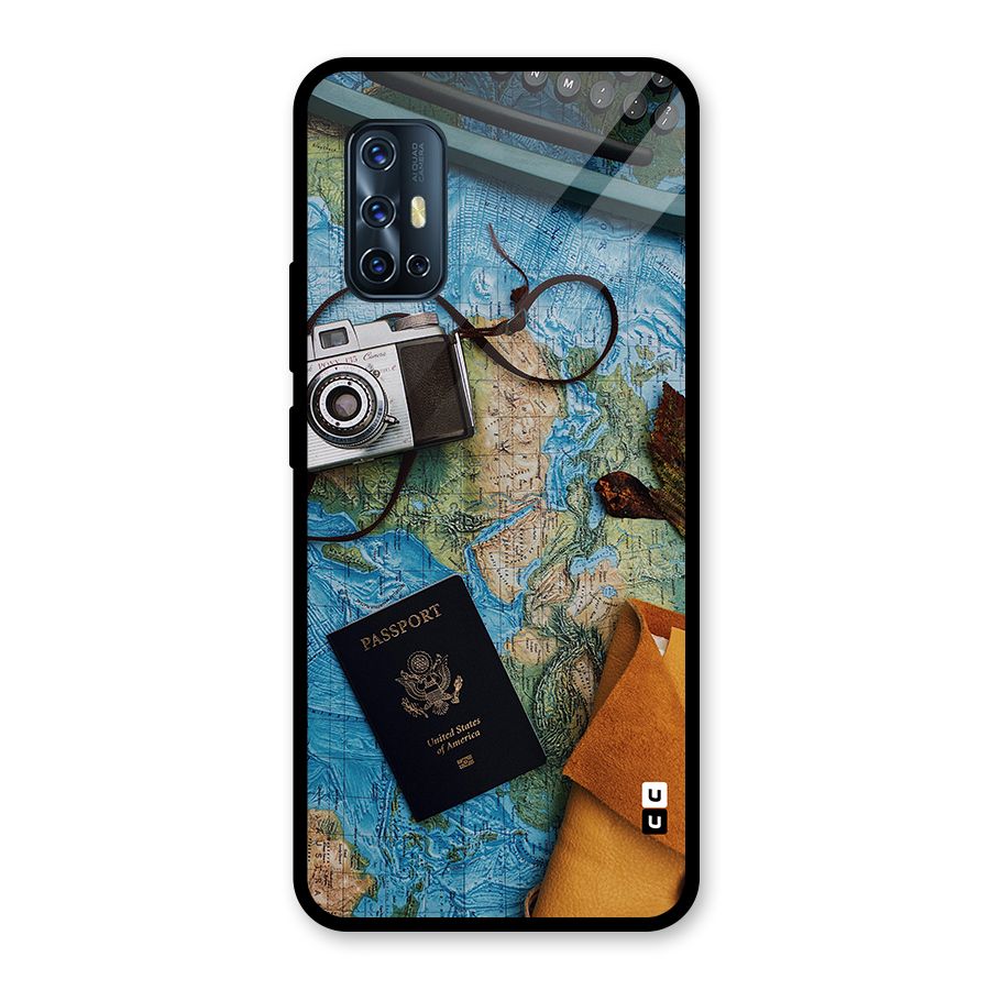 Travel Essentials Glass Back Case for Vivo V17