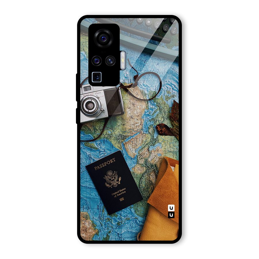 Travel Essentials Glass Back Case for Vivo X50 Pro