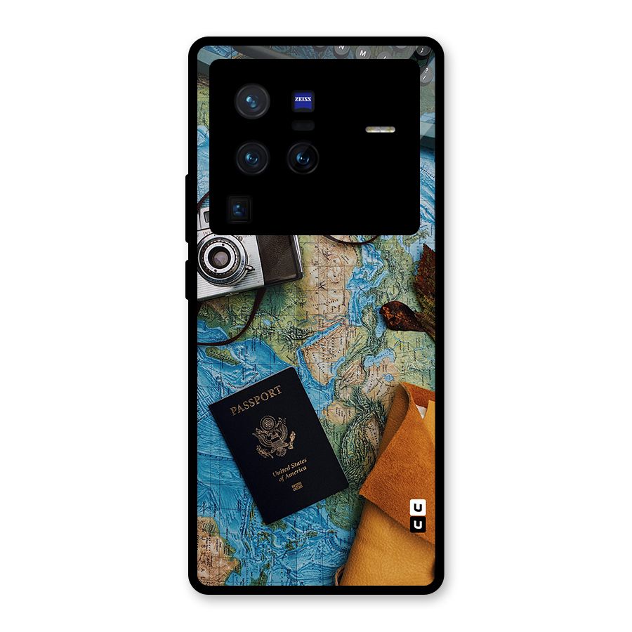 Travel Essentials Glass Back Case for Vivo X80 Pro