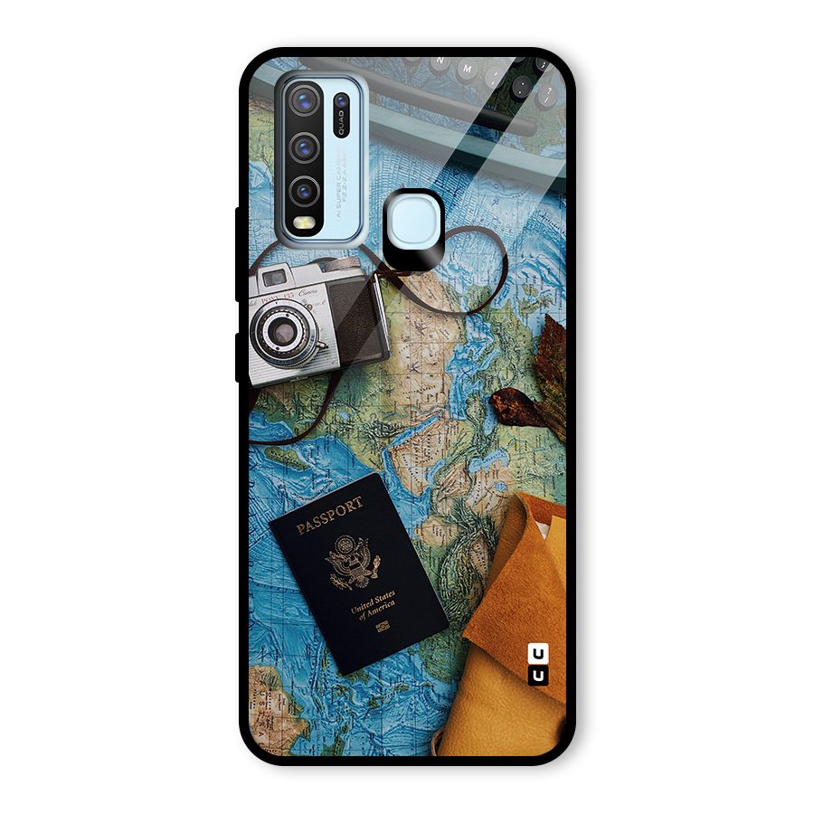 Travel Essentials Glass Back Case for Vivo Y30