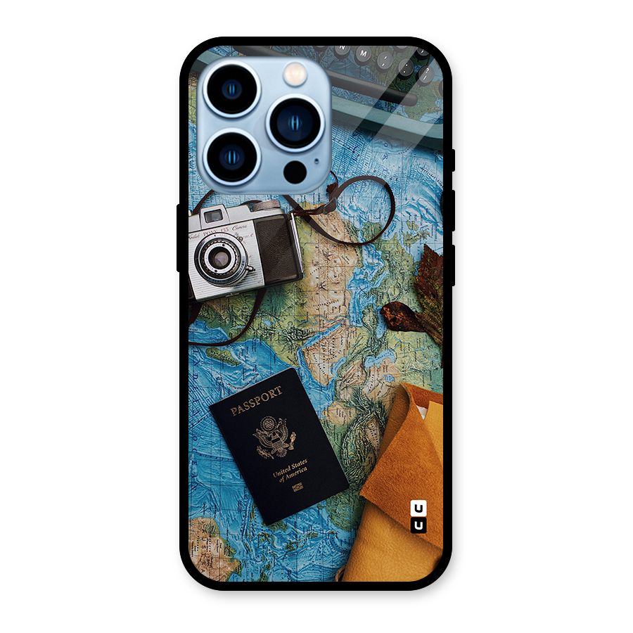 Travel Essentials Glass Back Case for iPhone 13 Pro
