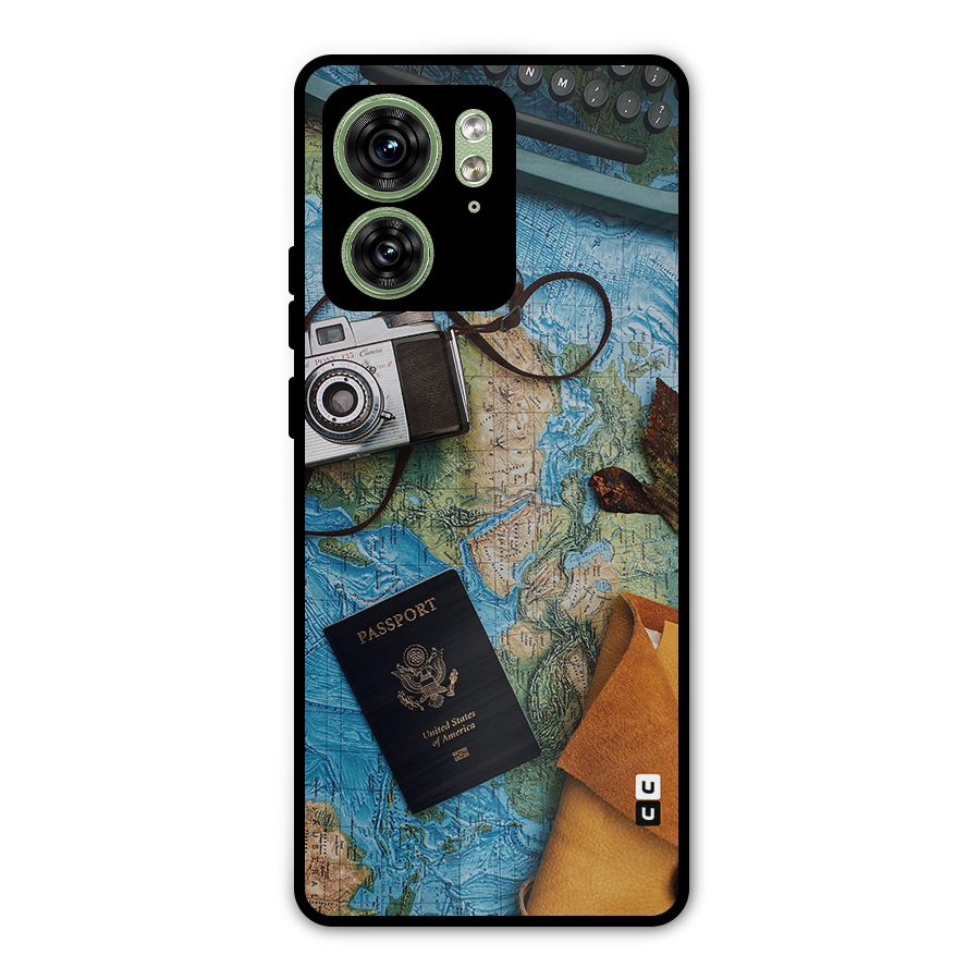 Travel Essentials Metal Back Case for Motorola Edge 40 5G