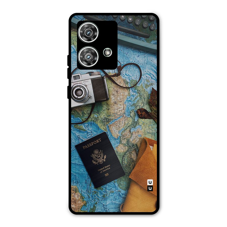 Travel Essentials Metal Back Case for Motorola Edge 40 Neo