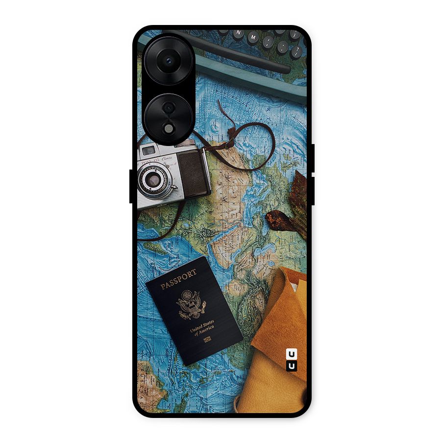 Travel Essentials Metal Back Case for Oppo A78 5G