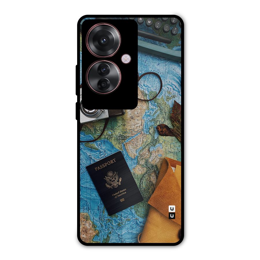Travel Essentials Metal Back Case for Oppo F25 Pro