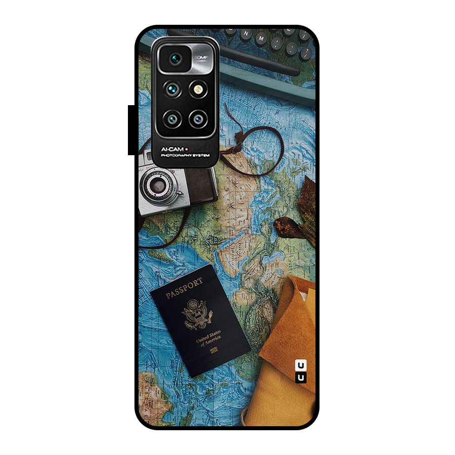 Travel Essentials Metal Back Case for Redmi 10 Prime