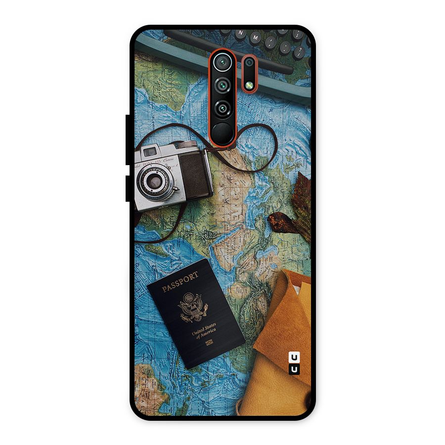 Travel Essentials Metal Back Case for Redmi 9 Prime