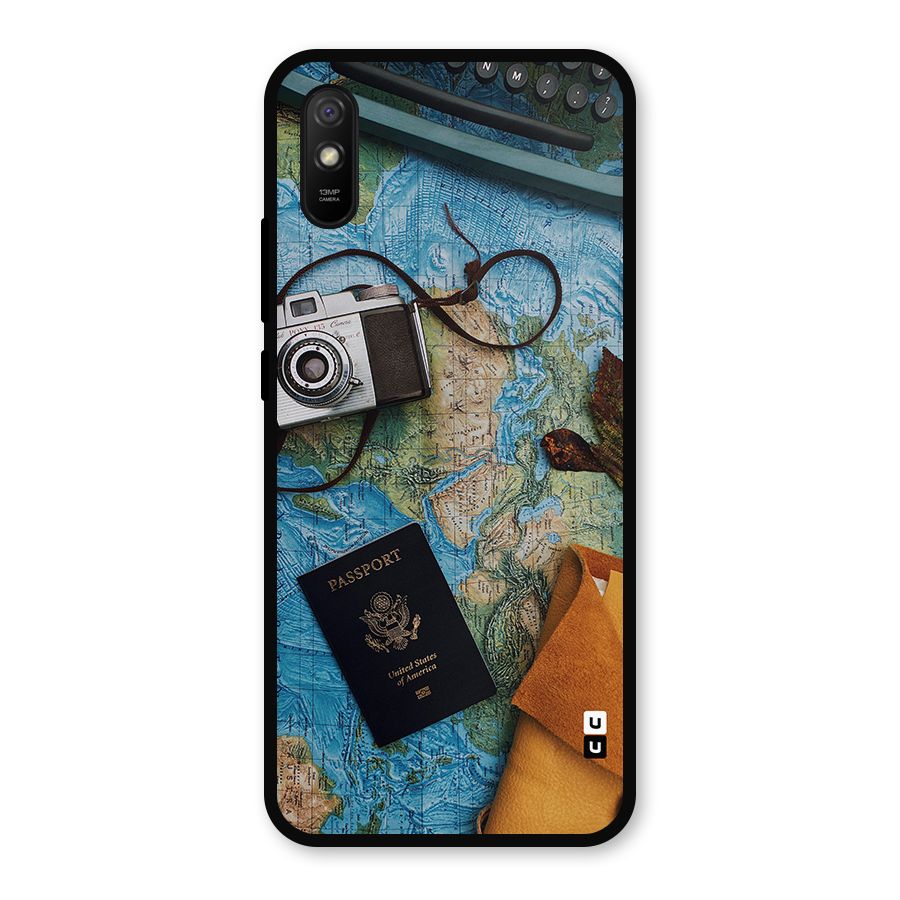 Travel Essentials Metal Back Case for Redmi 9i