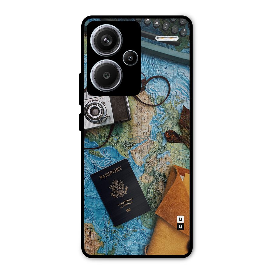 Travel Essentials Metal Back Case for Redmi Note 13 Pro Plus