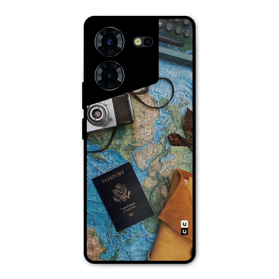 Travel Essentials Metal Back Case for Tecno Pova 5 Pro 5G