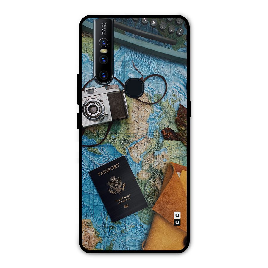 Travel Essentials Metal Back Case for Vivo V15