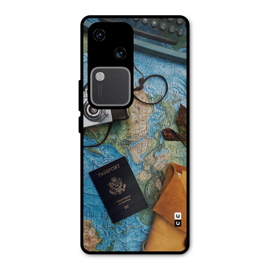 Travel Essentials Metal Back Case for Vivo V30