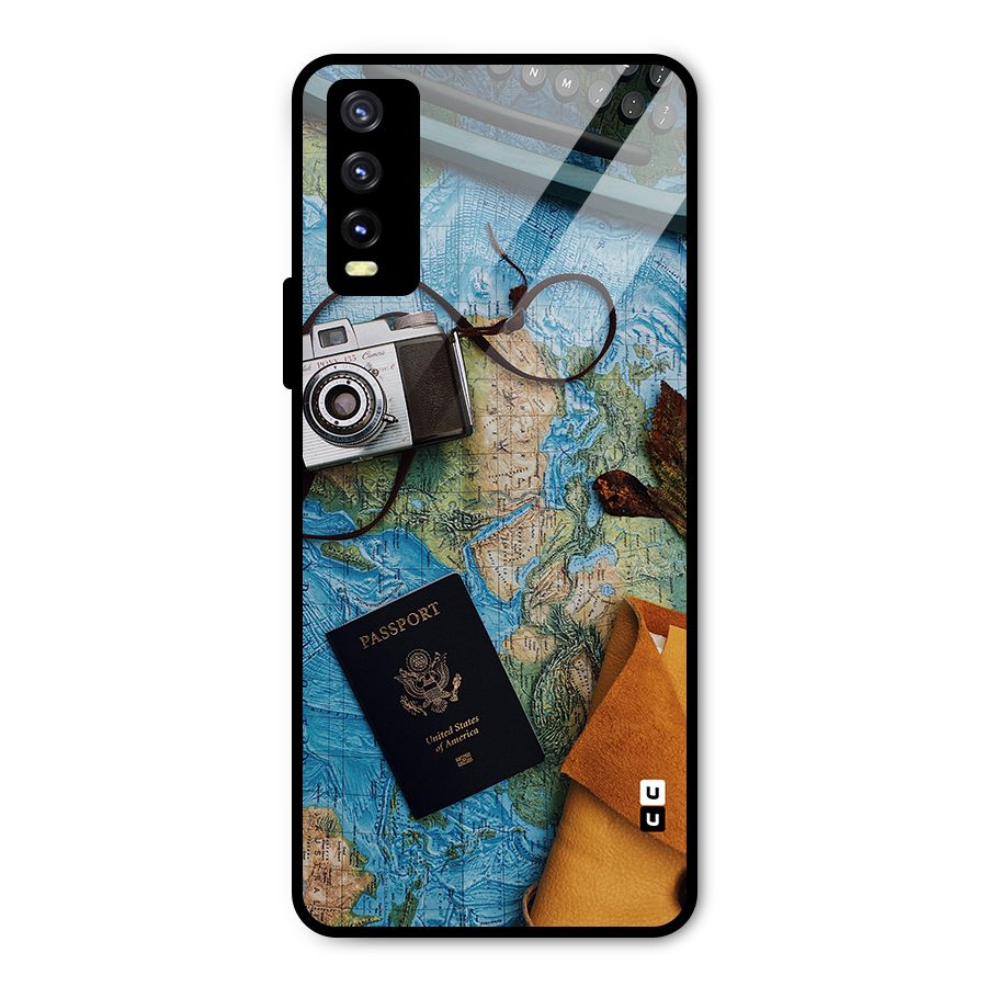 Travel Essentials Metal Back Case for Vivo Y20 2021