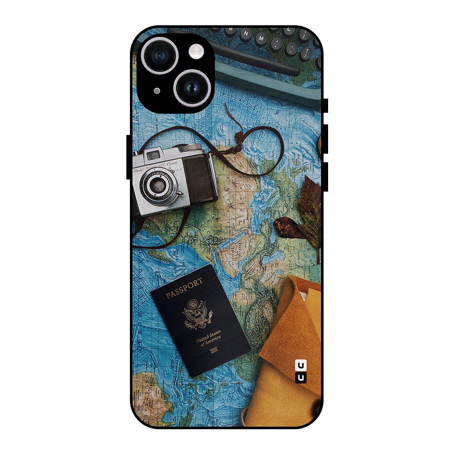 Travel Essentials Metal Back Case for iPhone 14 Plus