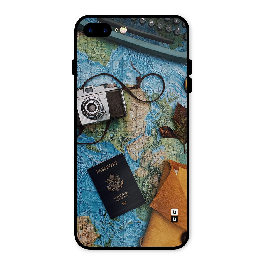 Travel Essentials Metal Back Case for iPhone 8 Plus